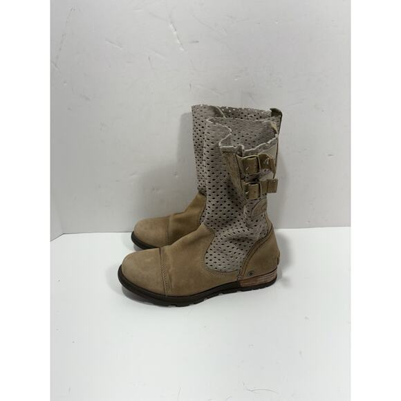 Sorel Sage Womens Size 6 37 Perf Leather Mid Calf Pull On Boots NL2167-977 - Picture 2 of 11